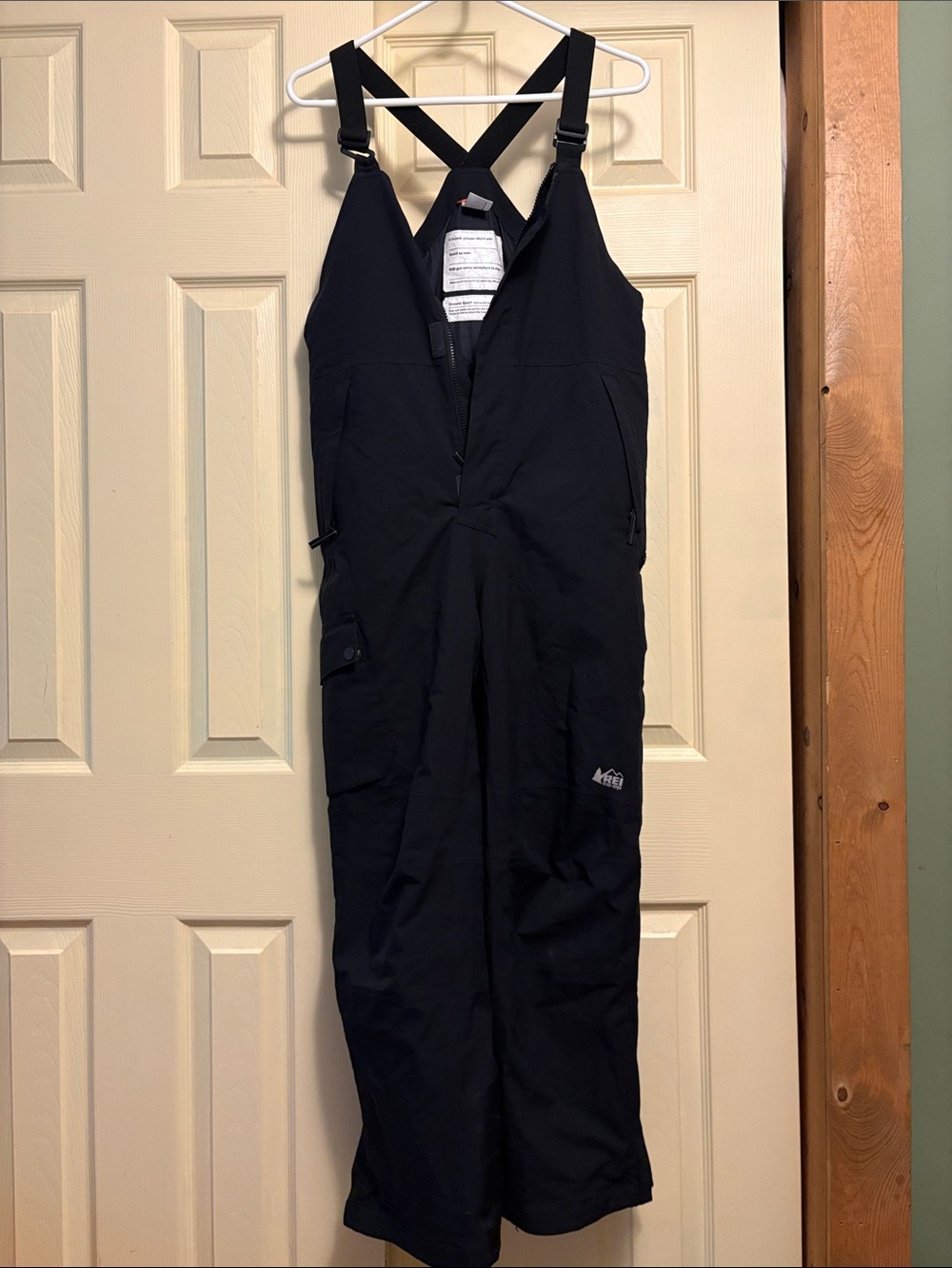 REI Kids Black Snow Bibs with Adjustable Straps